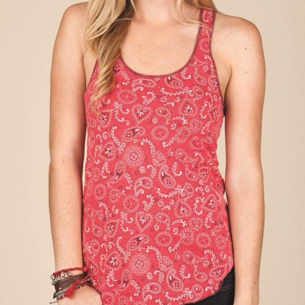 Women's Printed Meegs Eco-Jersey Racerback Tank Thumbnail