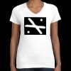 Women's Fine Jersey V-Neck Tee Thumbnail