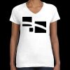 Women's Fine Jersey V-Neck Tee Thumbnail