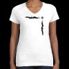 Women's Fine Jersey V-Neck Tee Thumbnail