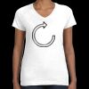 Women's Fine Jersey V-Neck Tee Thumbnail
