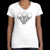 Women's Fine Jersey V-Neck Tee Thumbnail