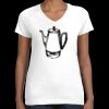 Women's Fine Jersey V-Neck Tee Thumbnail