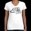 Women's Fine Jersey V-Neck Tee Thumbnail