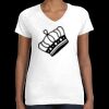 Women's Fine Jersey V-Neck Tee Thumbnail