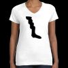 Women's Fine Jersey V-Neck Tee Thumbnail
