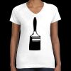 Women's Fine Jersey V-Neck Tee Thumbnail