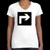 Women's Fine Jersey V-Neck Tee Thumbnail