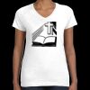 Women's Fine Jersey V-Neck Tee Thumbnail