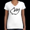 Women's Fine Jersey V-Neck Tee Thumbnail
