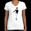 Women's Fine Jersey V-Neck Tee Thumbnail