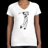Women's Fine Jersey V-Neck Tee Thumbnail