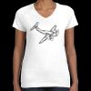 Women's Fine Jersey V-Neck Tee Thumbnail