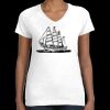 Women's Fine Jersey V-Neck Tee Thumbnail