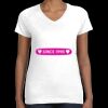 Women's Fine Jersey V-Neck Tee Thumbnail